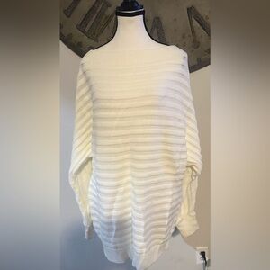 SHEIN Off-the-Shoulder White Sweater